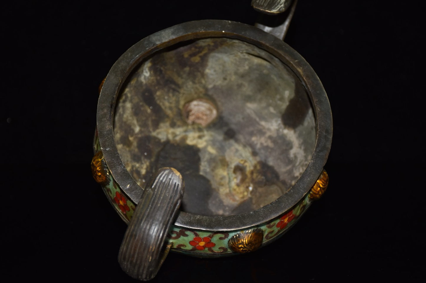 Pure copper cloisonne incense burner ornament