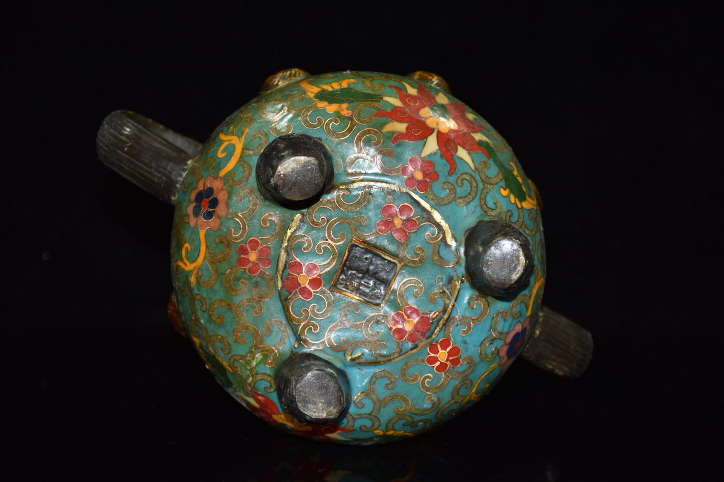 Pure copper cloisonne incense burner ornament