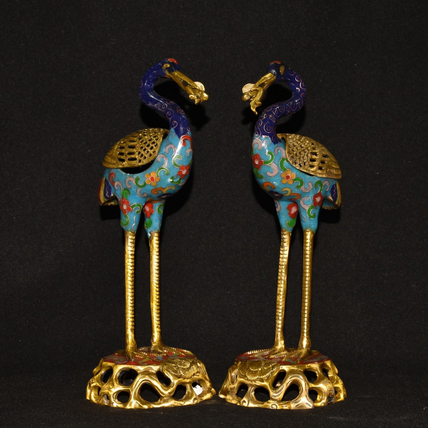 Pure copper cloisonne incense burner ornament