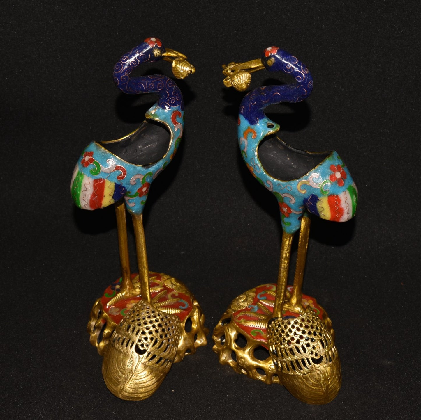 Pure copper cloisonne incense burner ornament