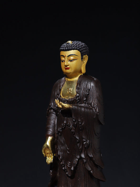 Chinese antique pure copper statue of Amitabha Buddha
