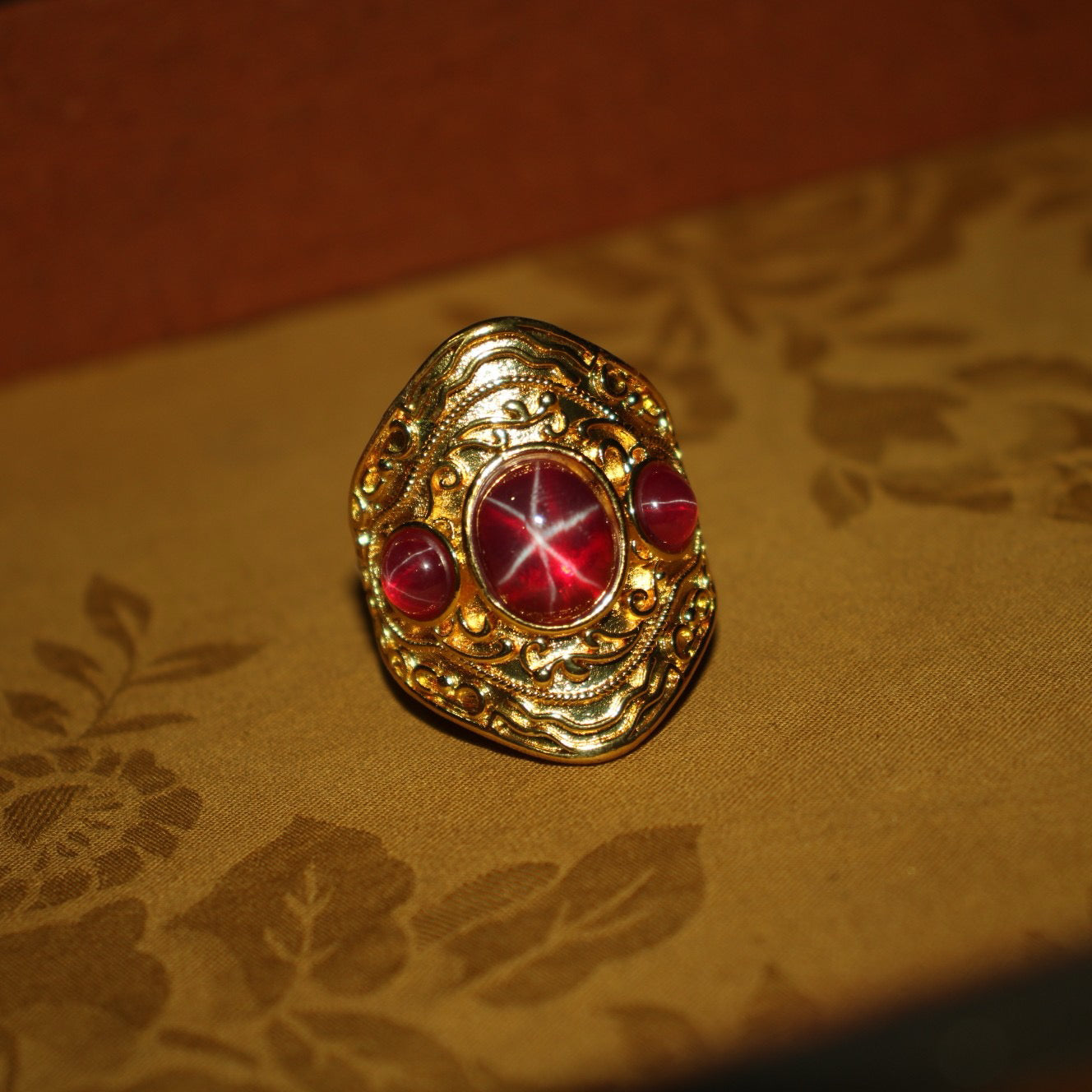 A box of Chinese antique Starlight Cloisonne rings