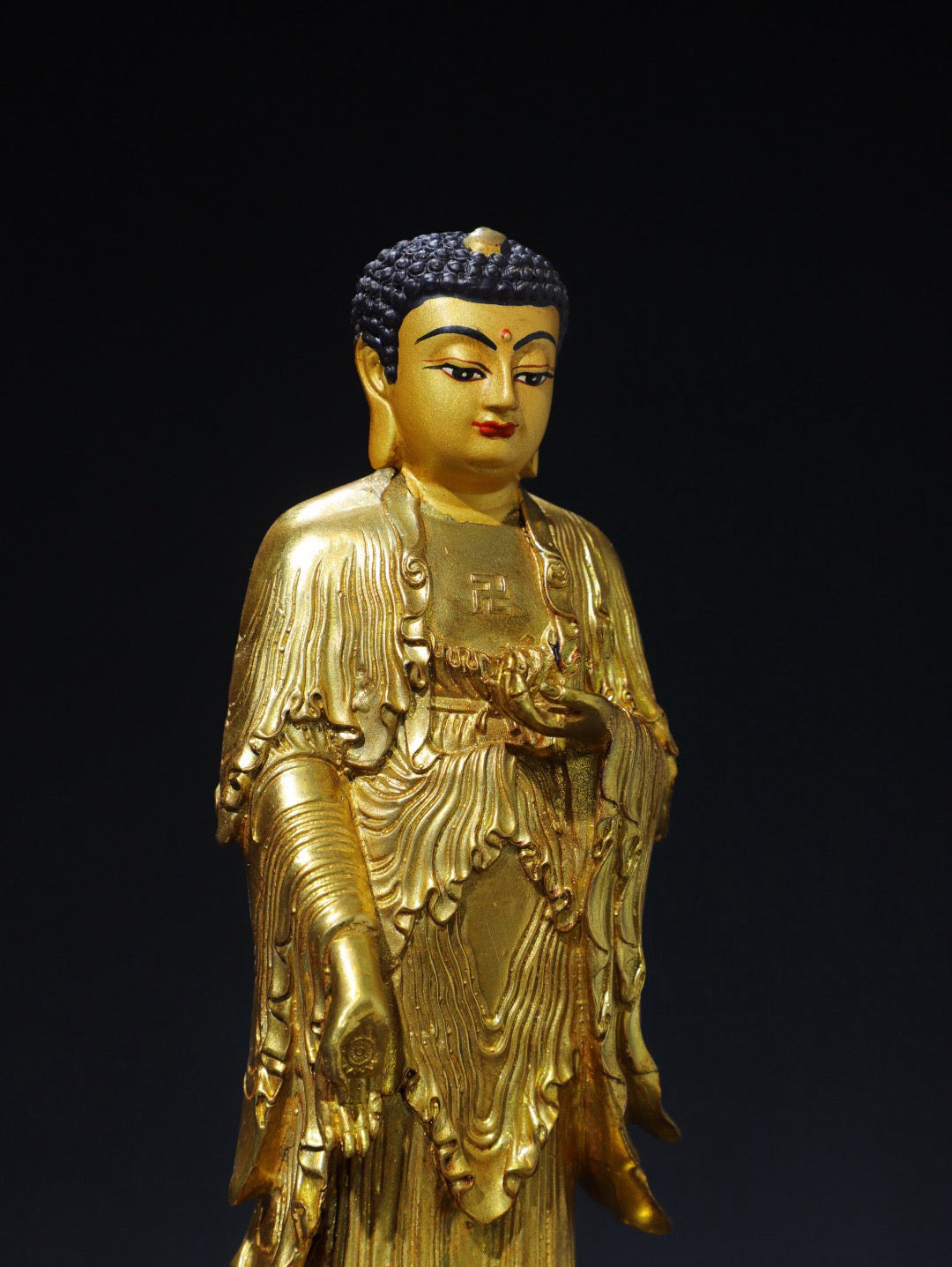 Chinese antique pure copper statue of Amitabha Buddha