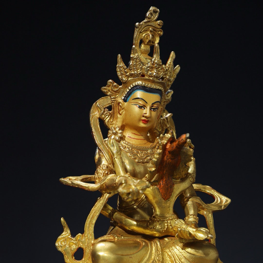 Chinese antique pure copper joyful Buddha statue