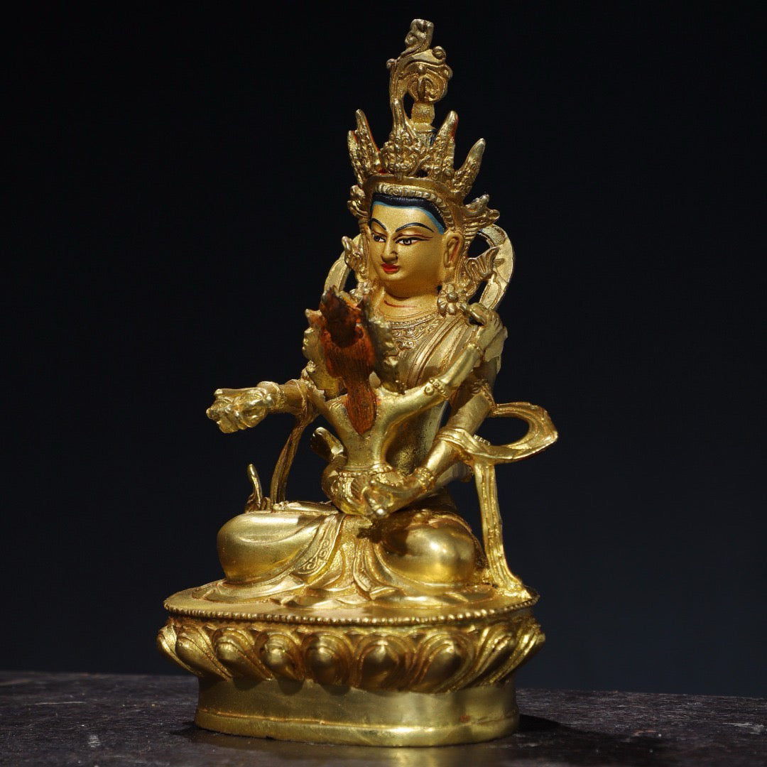 Chinese antique pure copper joyful Buddha statue