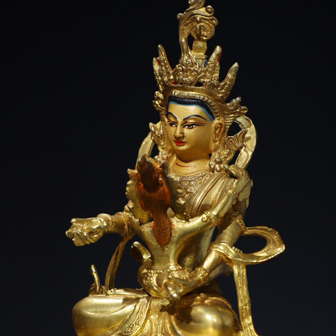 Chinese antique pure copper joyful Buddha statue