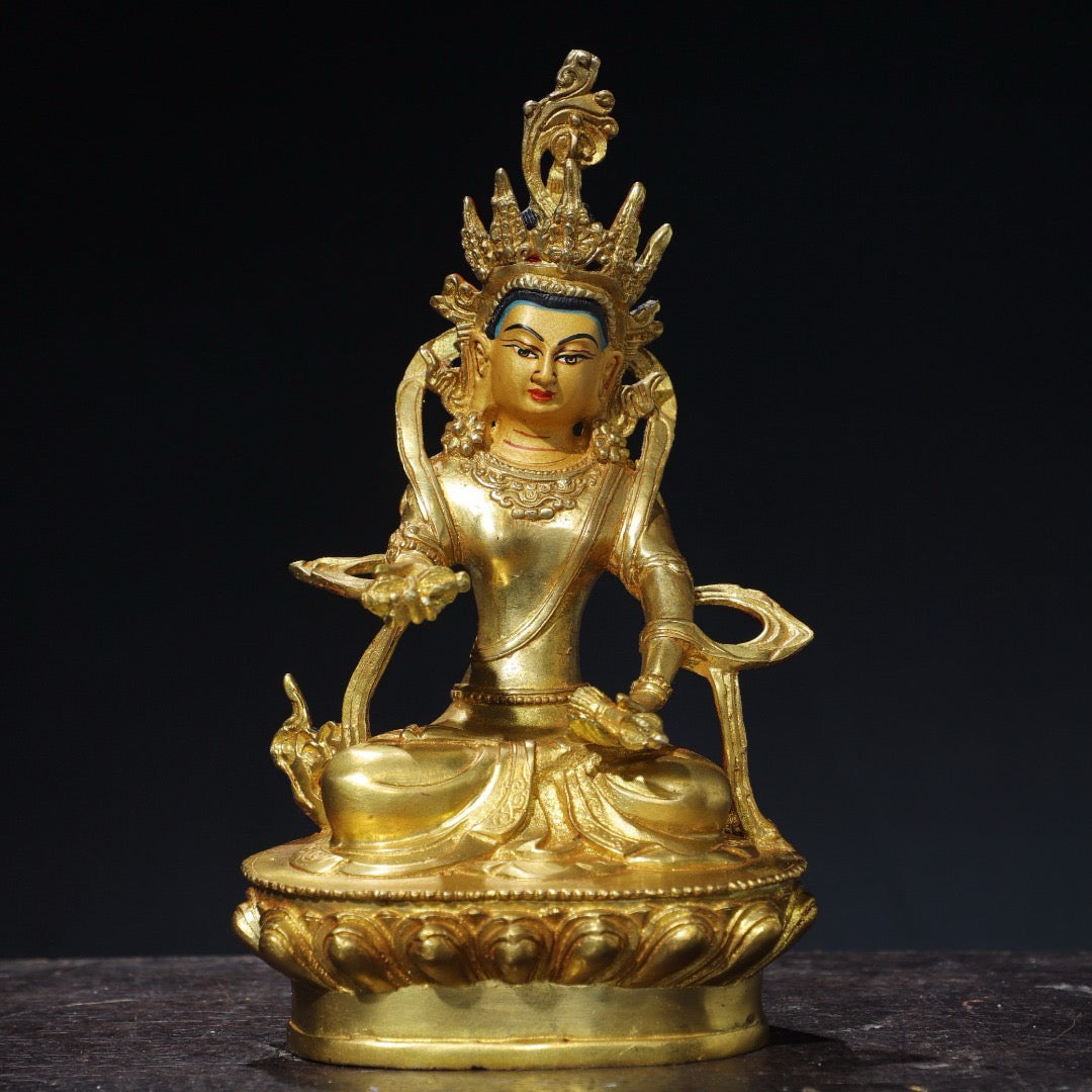 Chinese antique pure copper joyful Buddha statue