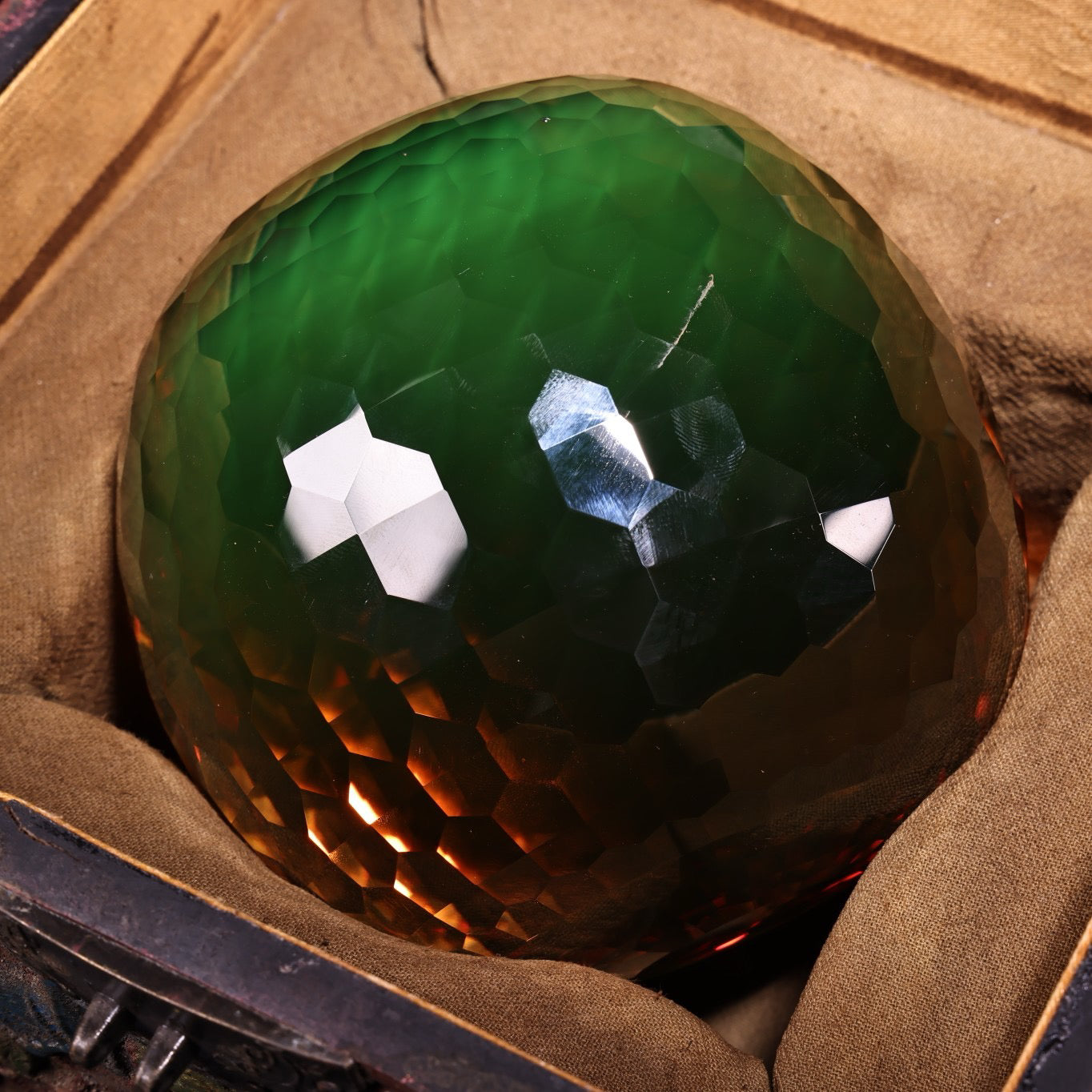 Chinese antique gemstone color changing ball