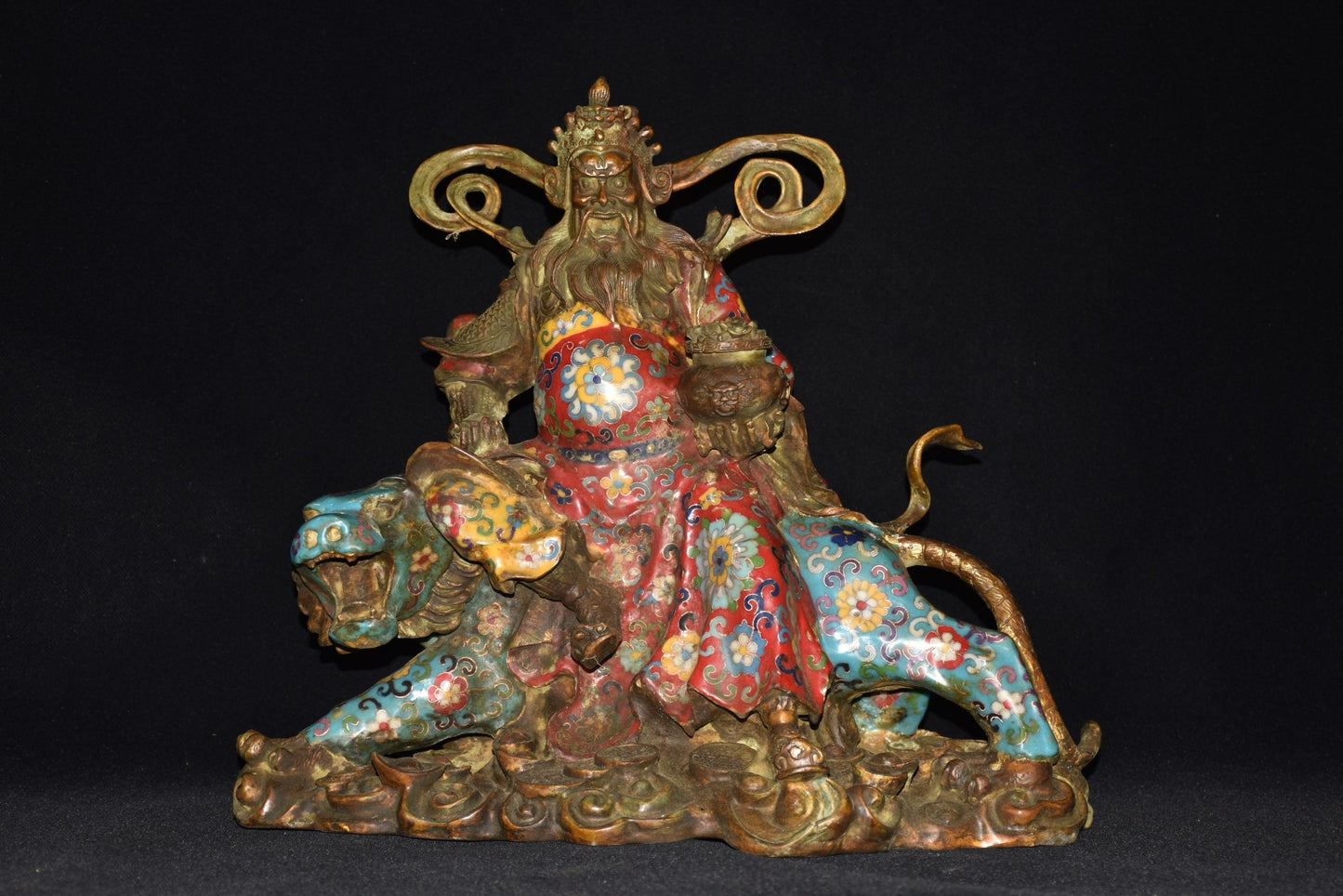 Pure copper cloisonn é and Zhao Kongming ornaments