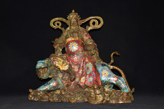 Pure copper cloisonn é and Zhao Kongming ornaments