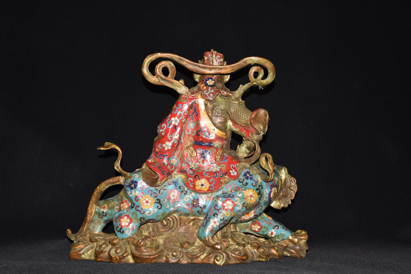 Pure copper cloisonn é and Zhao Kongming ornaments