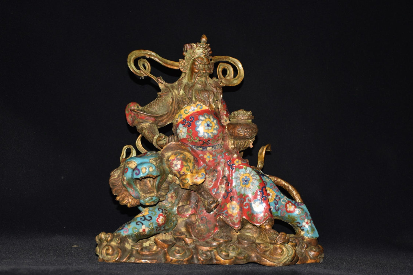 Pure copper cloisonn é and Zhao Kongming ornaments