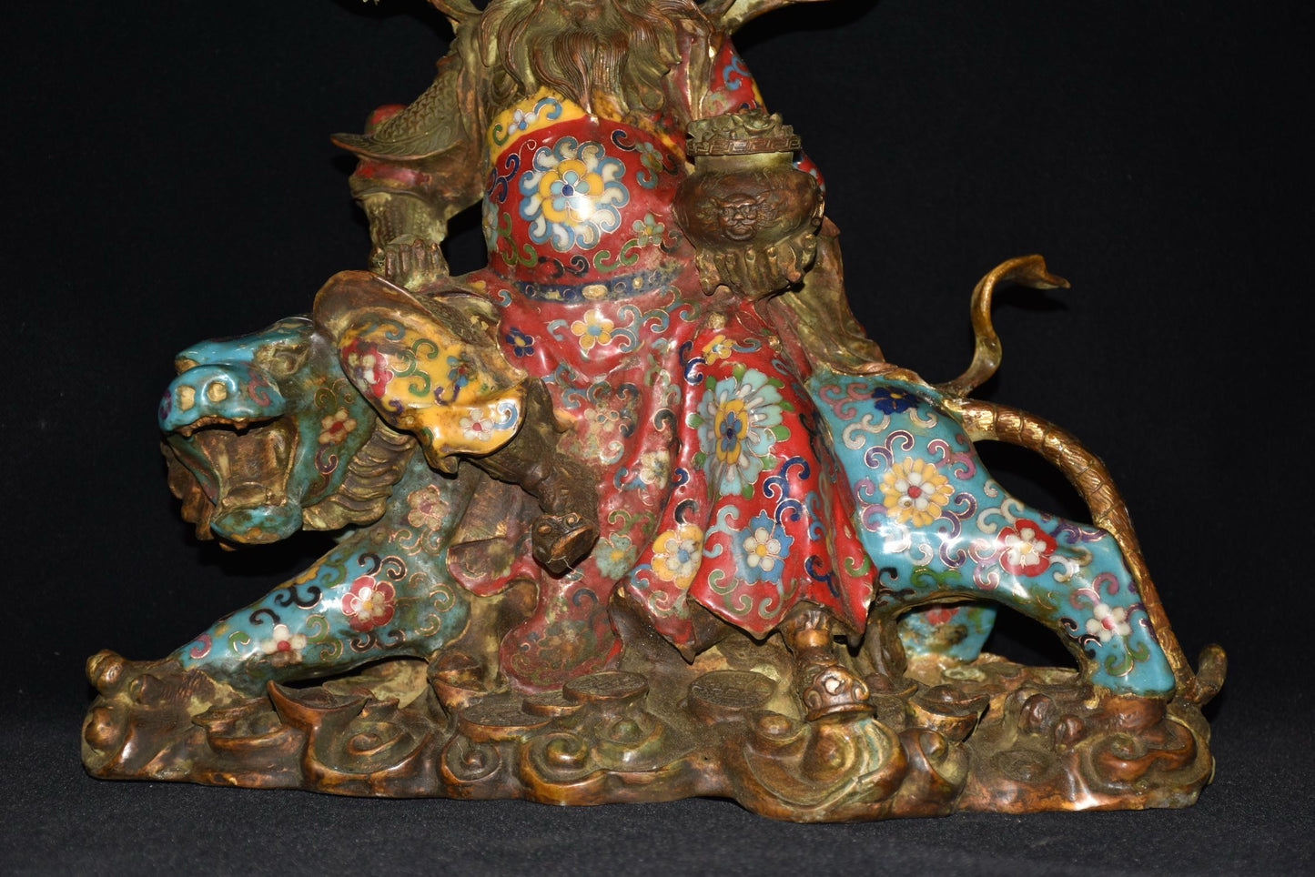 Pure copper cloisonn é and Zhao Kongming ornaments