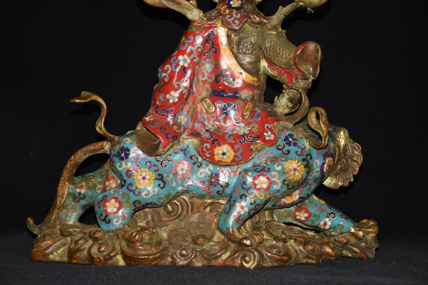 Pure copper cloisonn é and Zhao Kongming ornaments