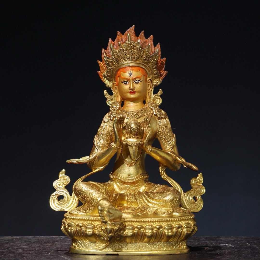 Chinese antique pure copper Buddha statue