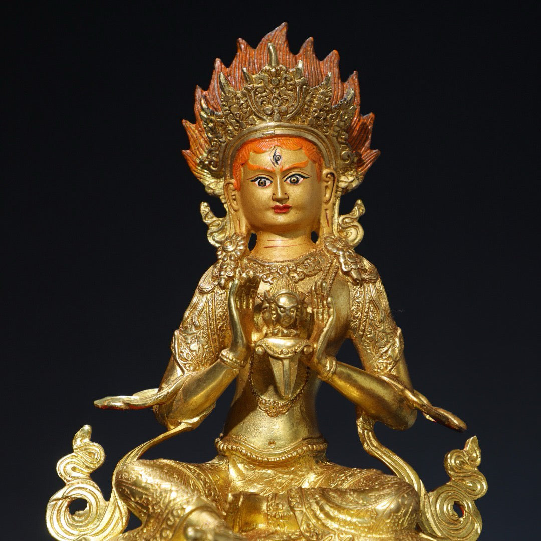 Chinese antique pure copper Buddha statue