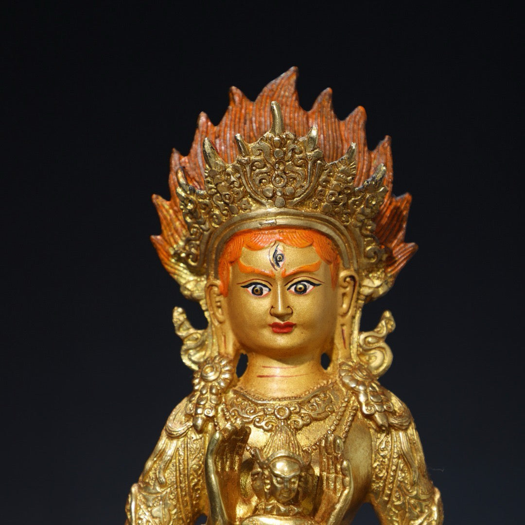 Chinese antique pure copper Buddha statue