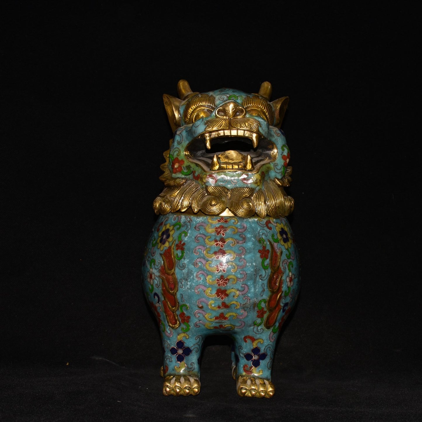 Pure copper cloisonne incense burner ornament