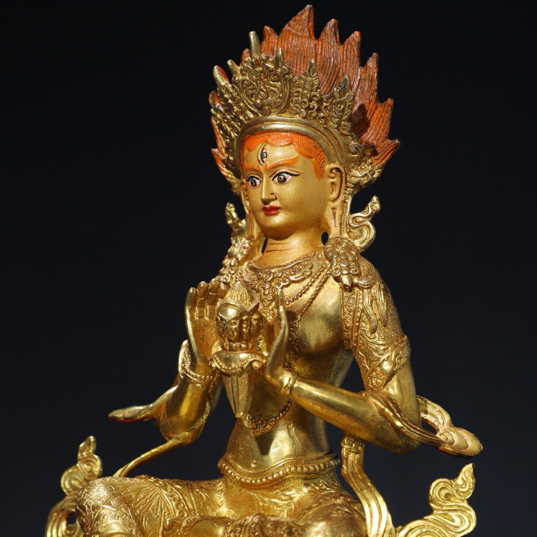 Chinese antique pure copper Buddha statue