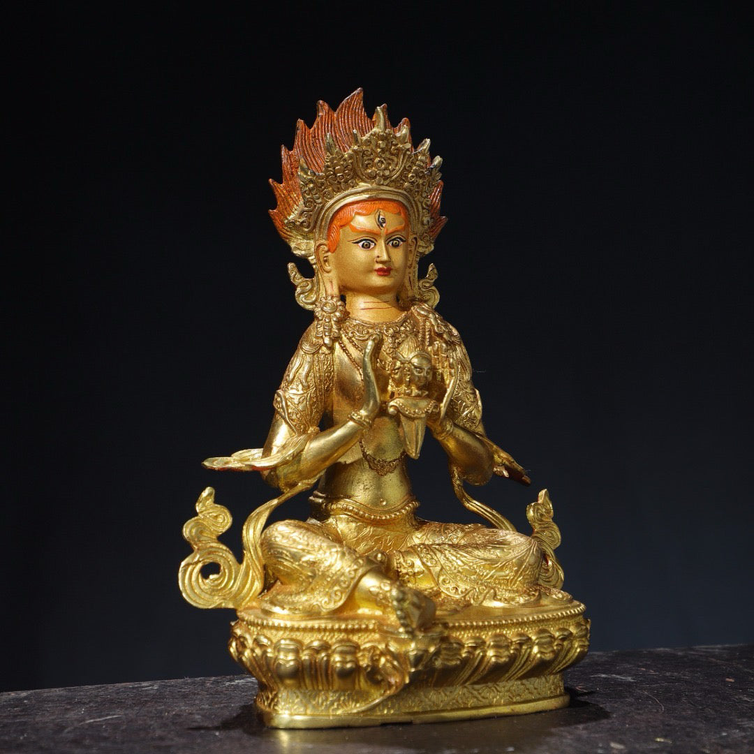 Chinese antique pure copper Buddha statue