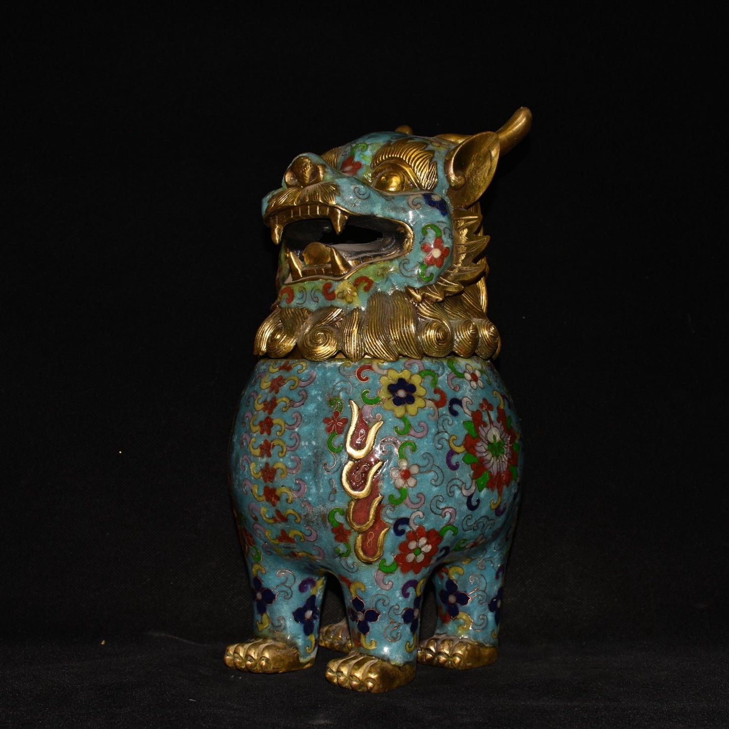 Pure copper cloisonne incense burner ornament
