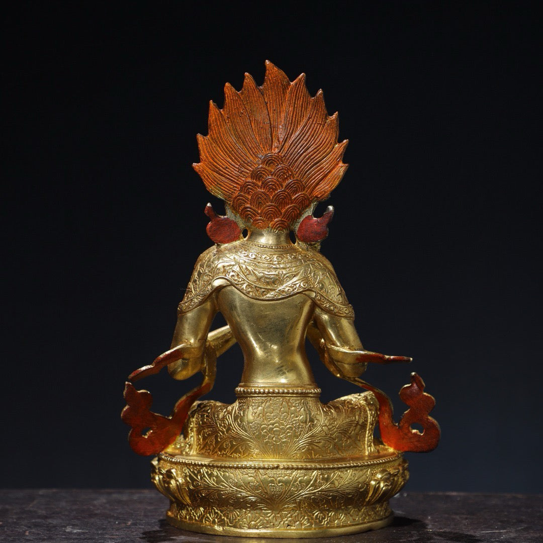 Chinese antique pure copper Buddha statue