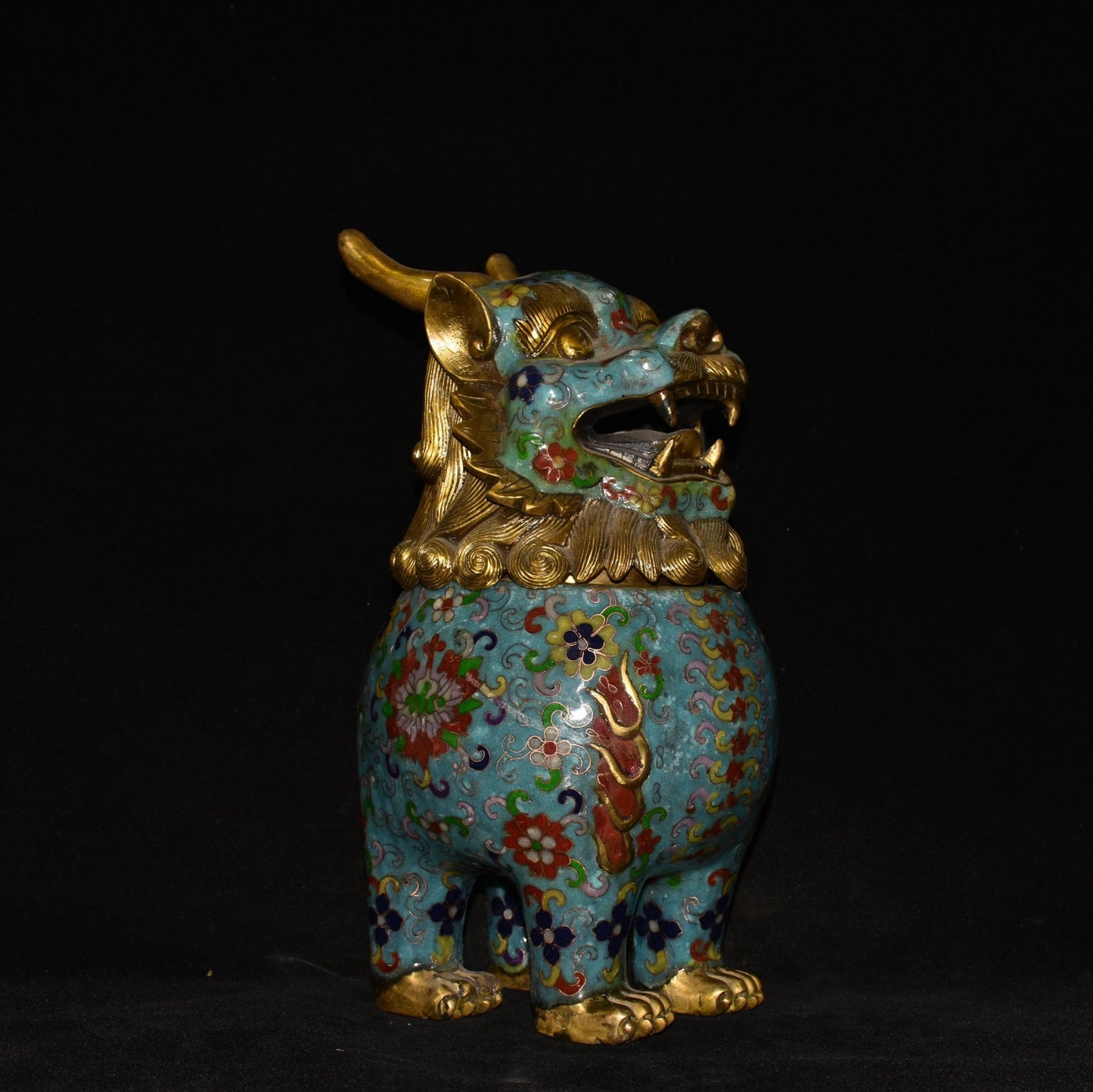 Pure copper cloisonne incense burner ornament