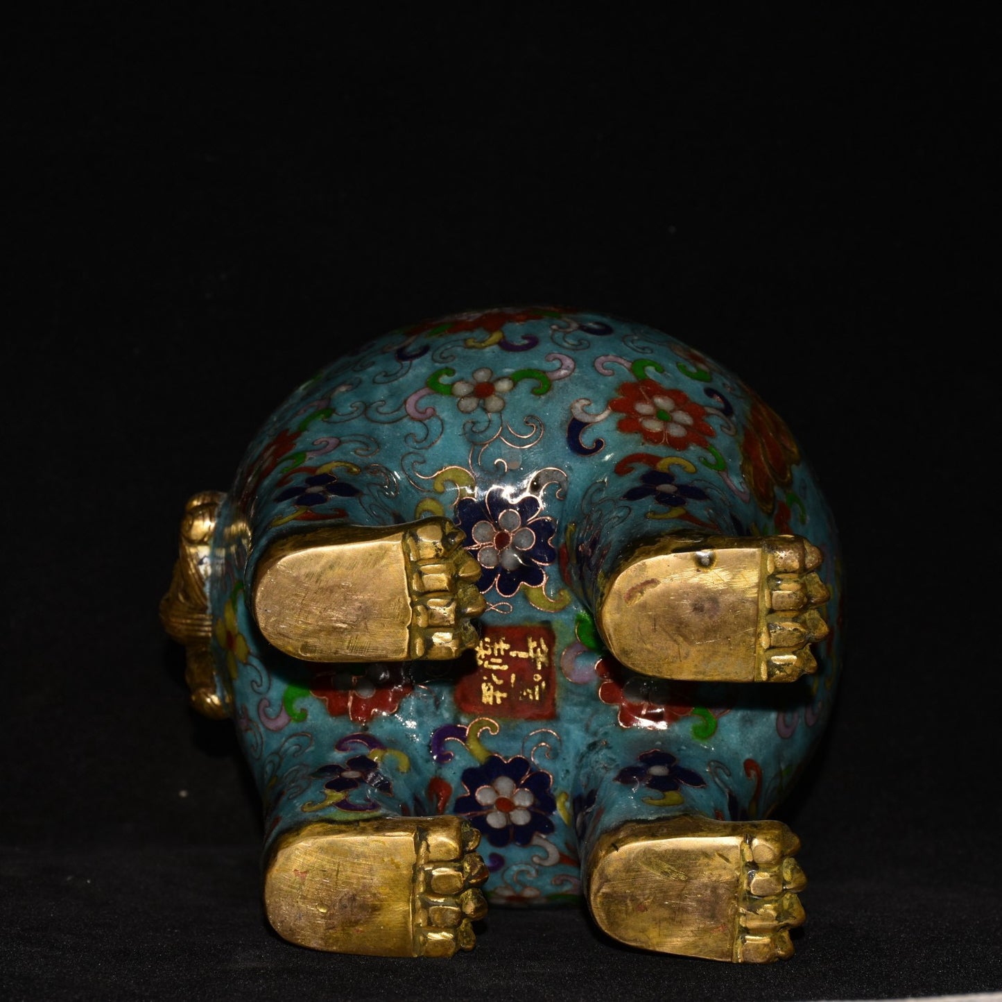 Pure copper cloisonne incense burner ornament
