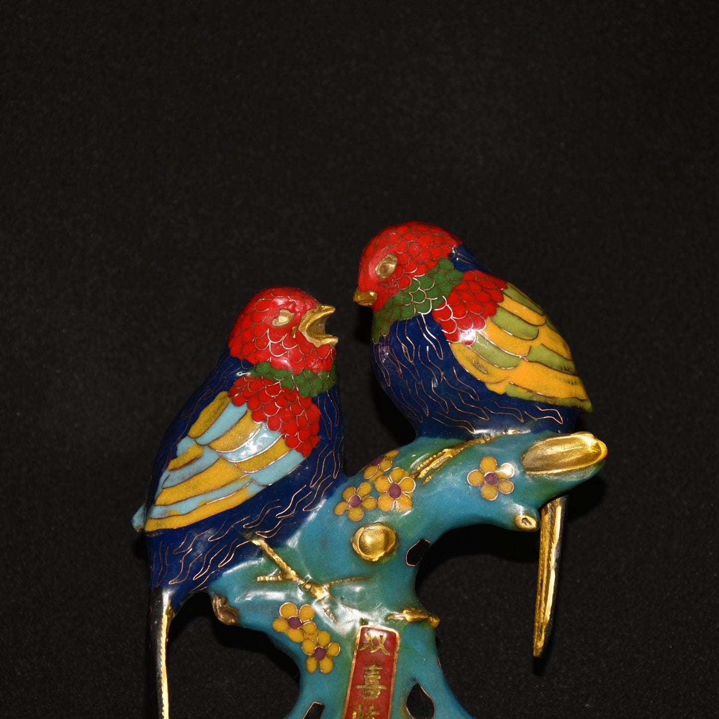 Pure copper cloisonn é mandarin duck bird ornament