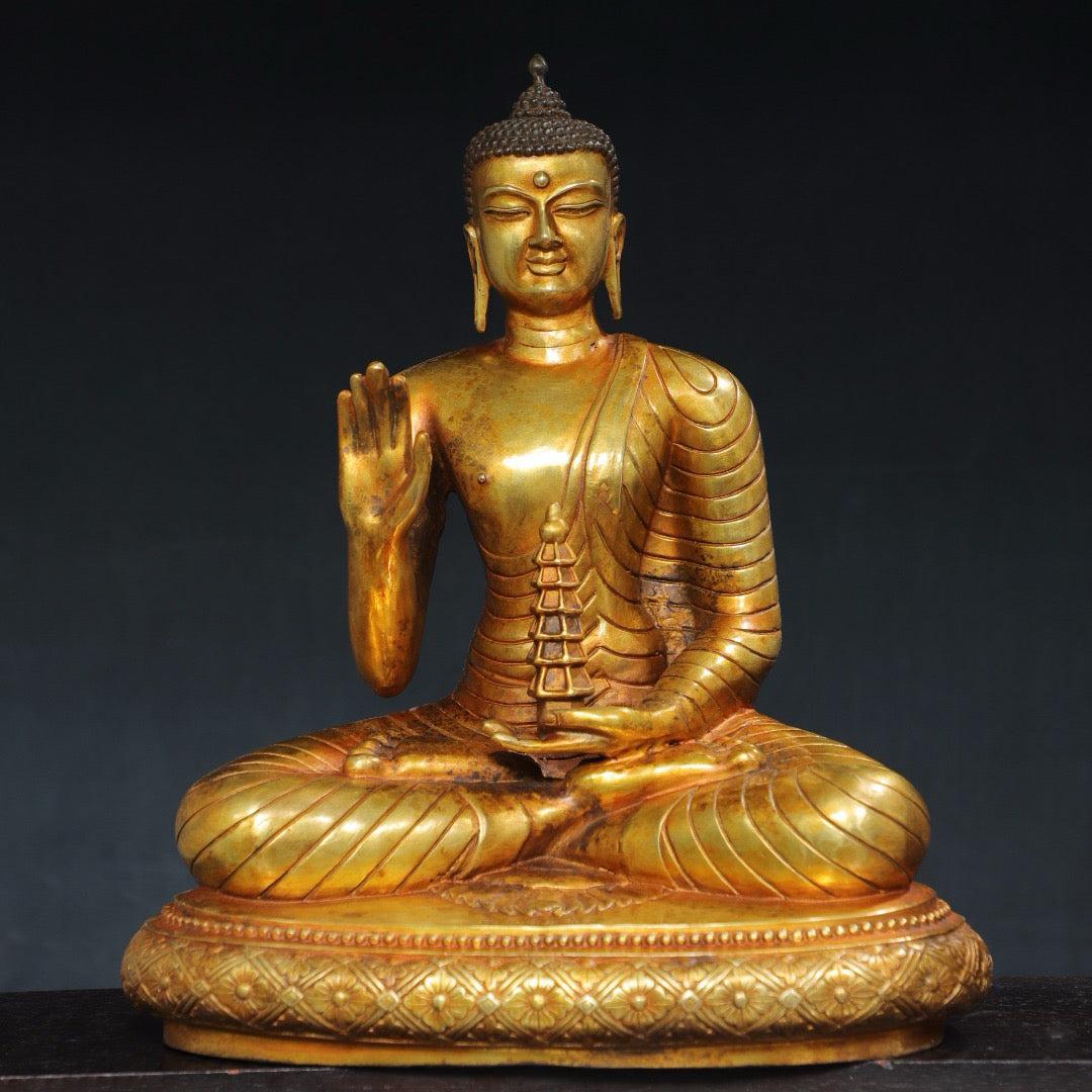 Chinese antique pure copper Buddha statue
