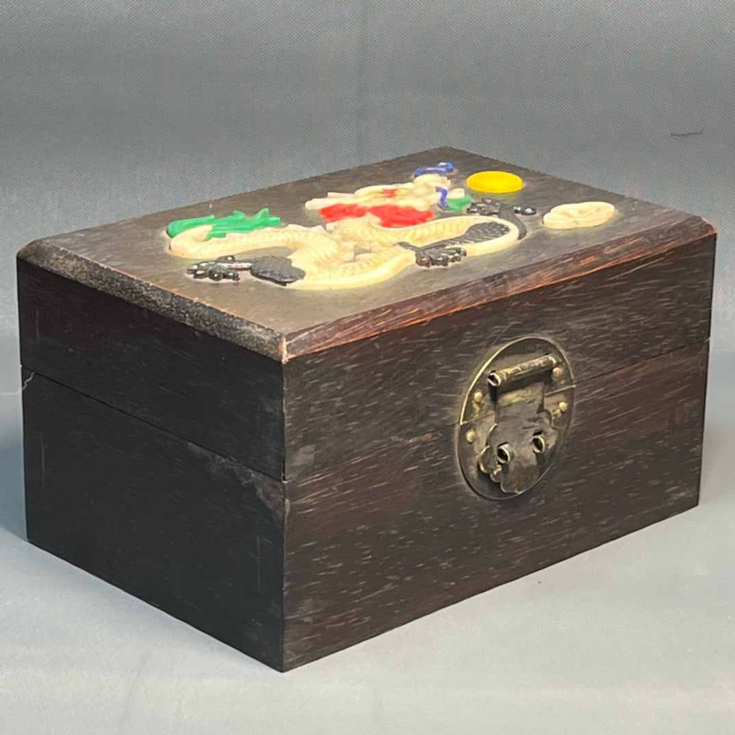 Sandalwood carved jewelry box