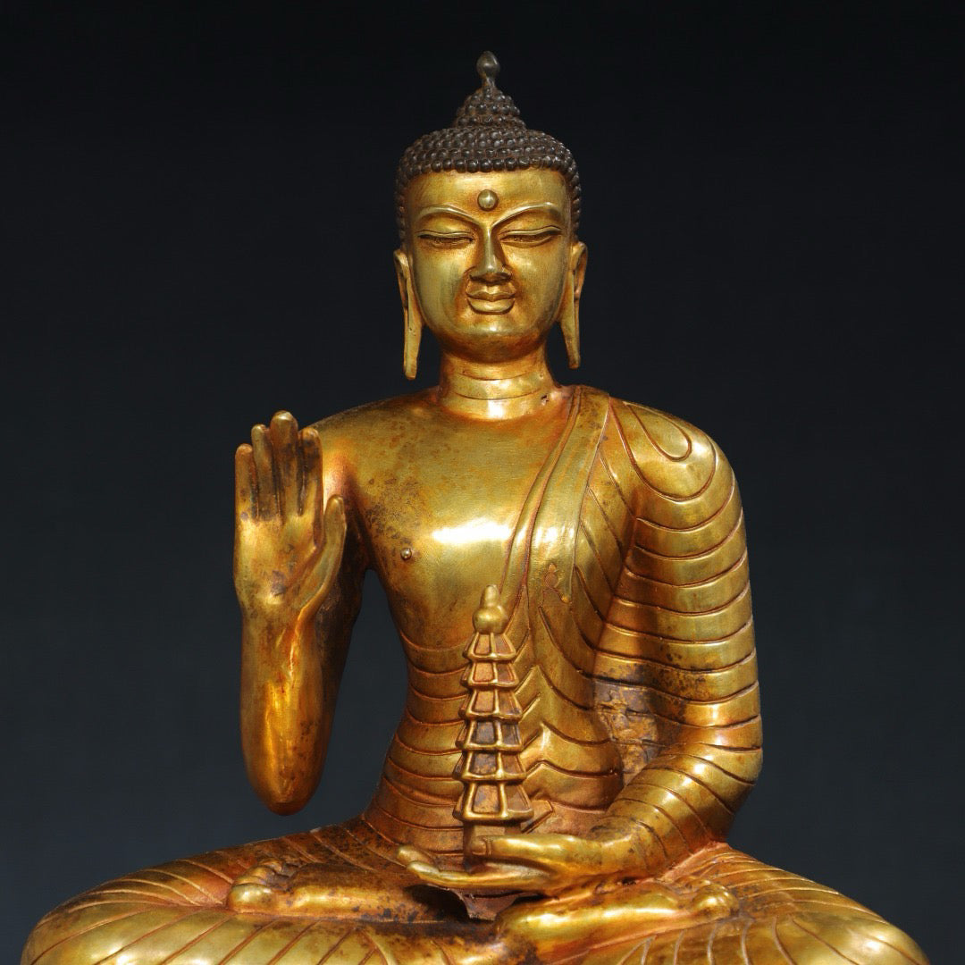 Chinese antique pure copper Buddha statue