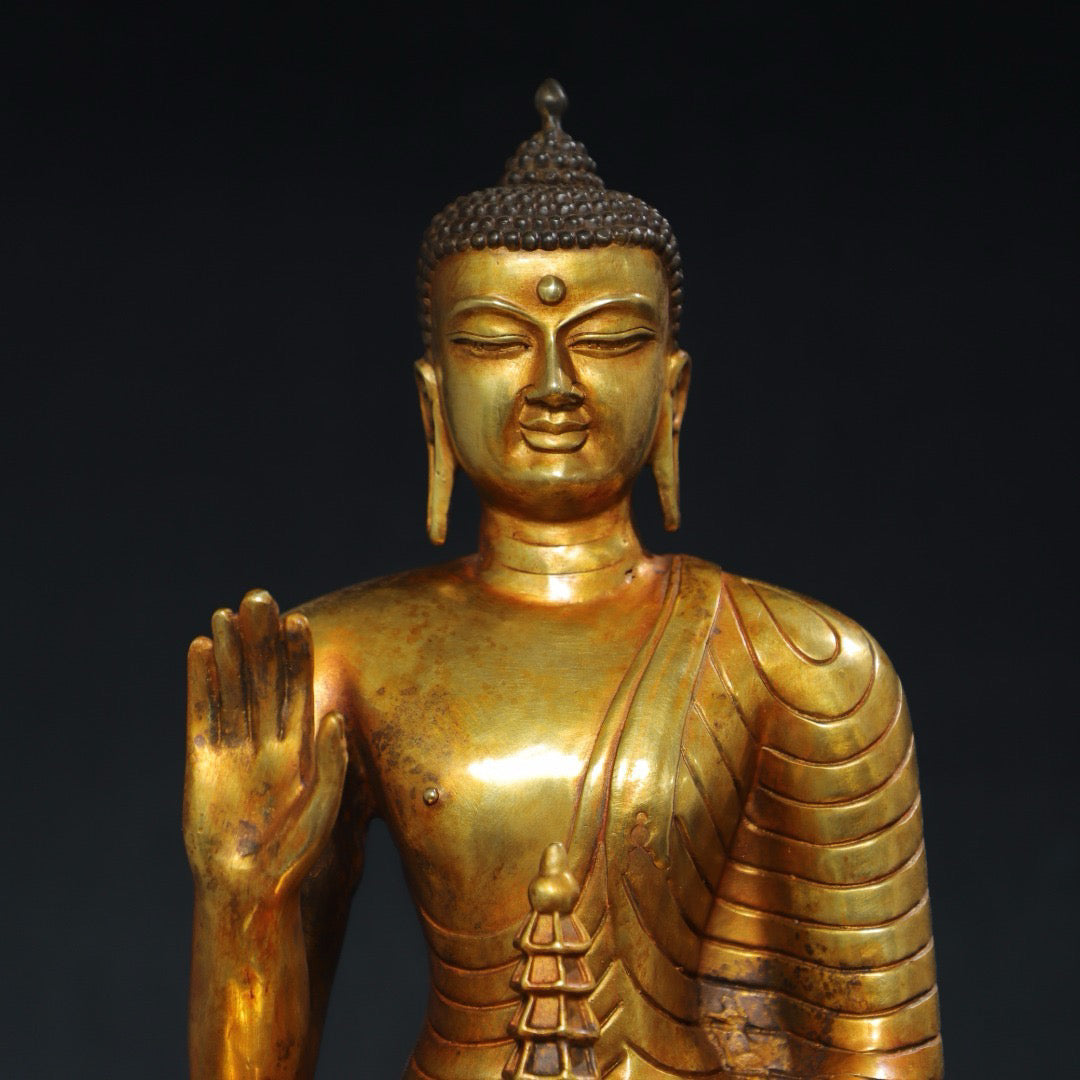 Chinese antique pure copper Buddha statue