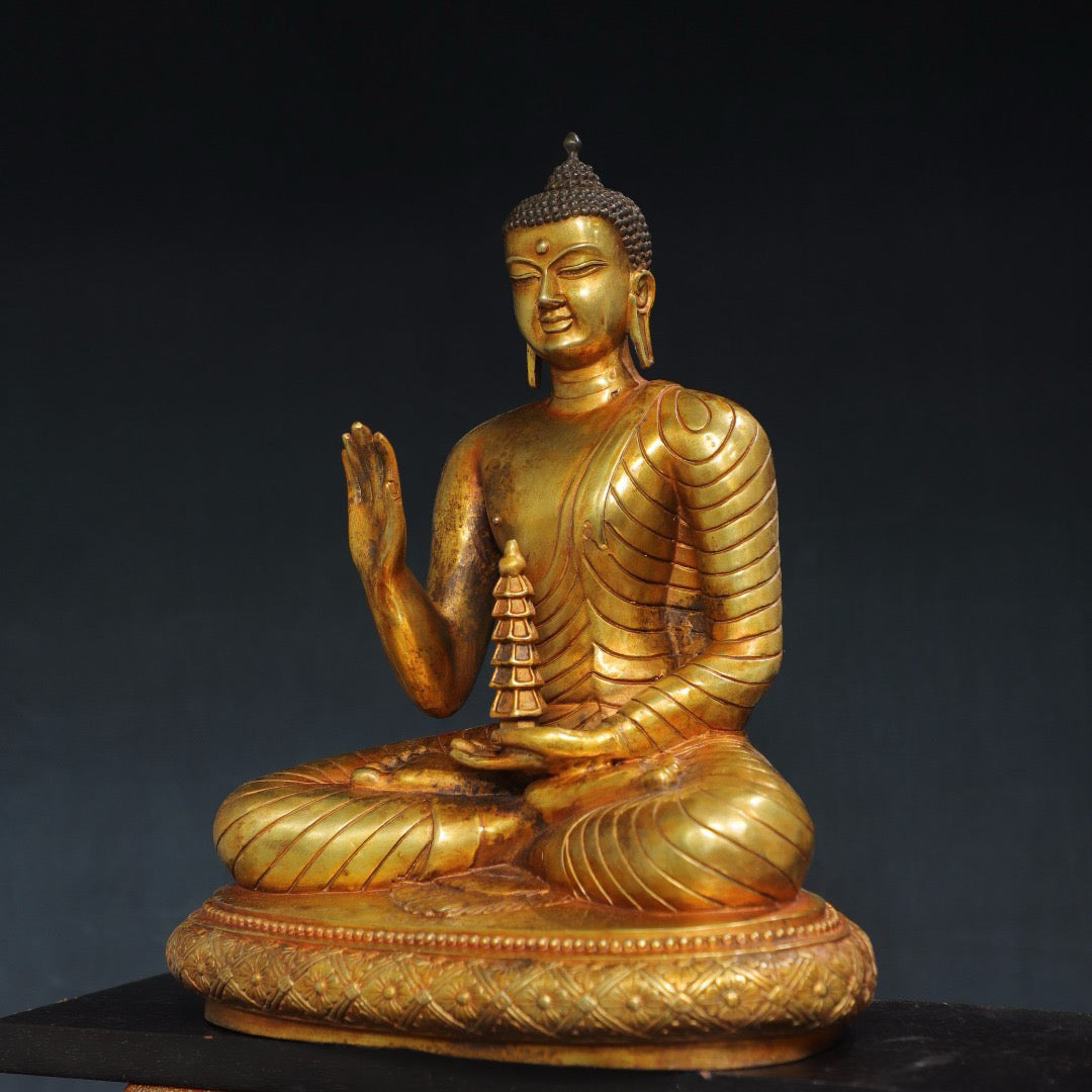 Chinese antique pure copper Buddha statue
