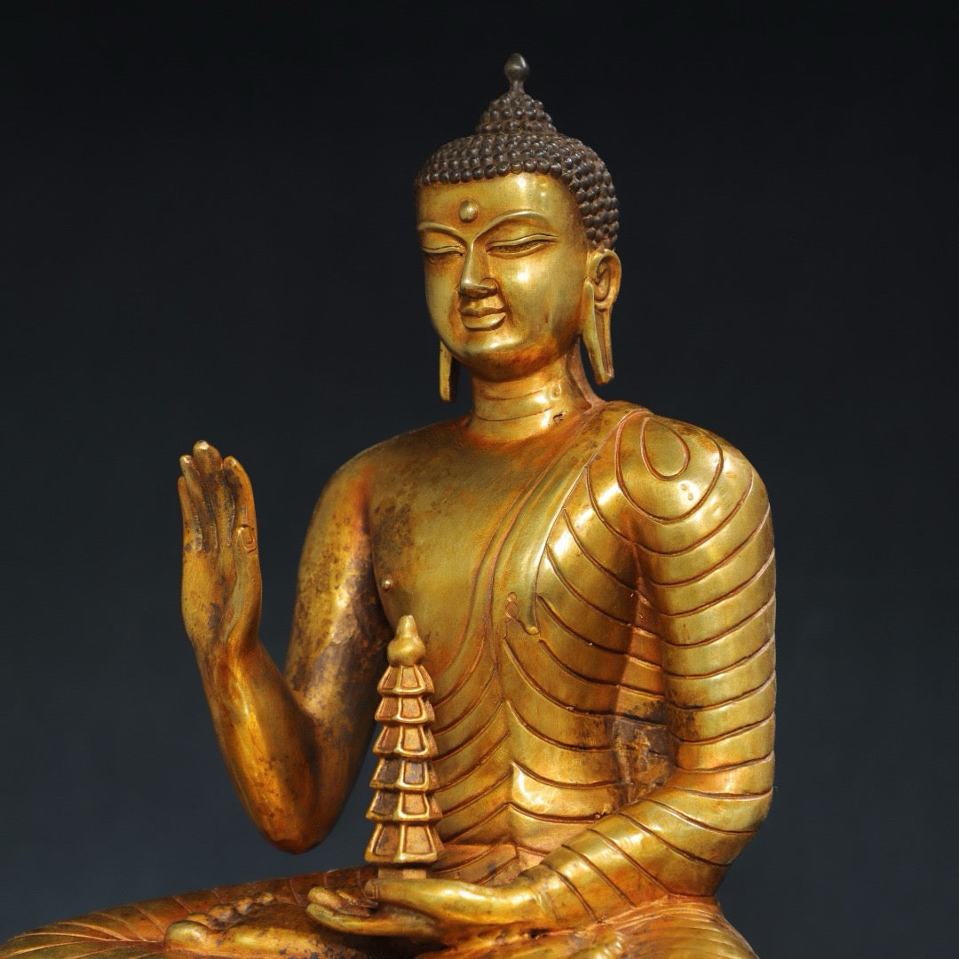 Chinese antique pure copper Buddha statue