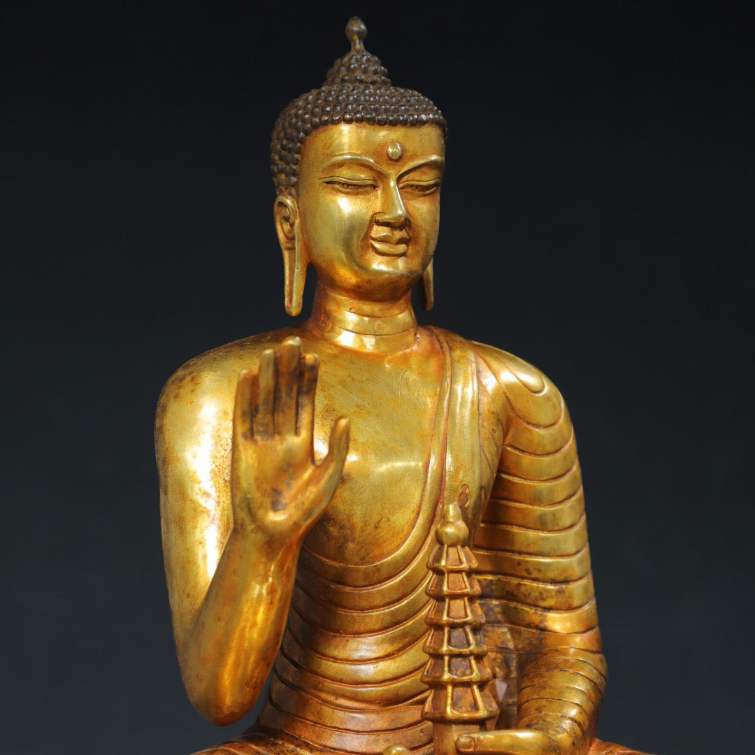 Chinese antique pure copper Buddha statue