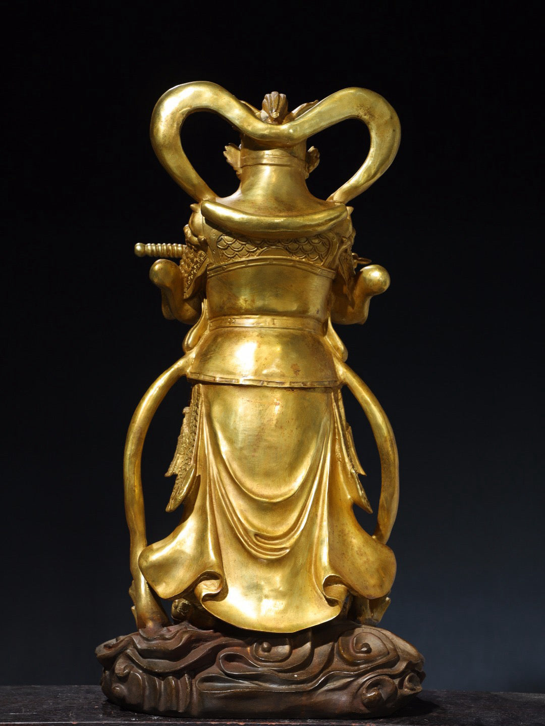 Chinese antique pure copper statue of Buddha Weituo