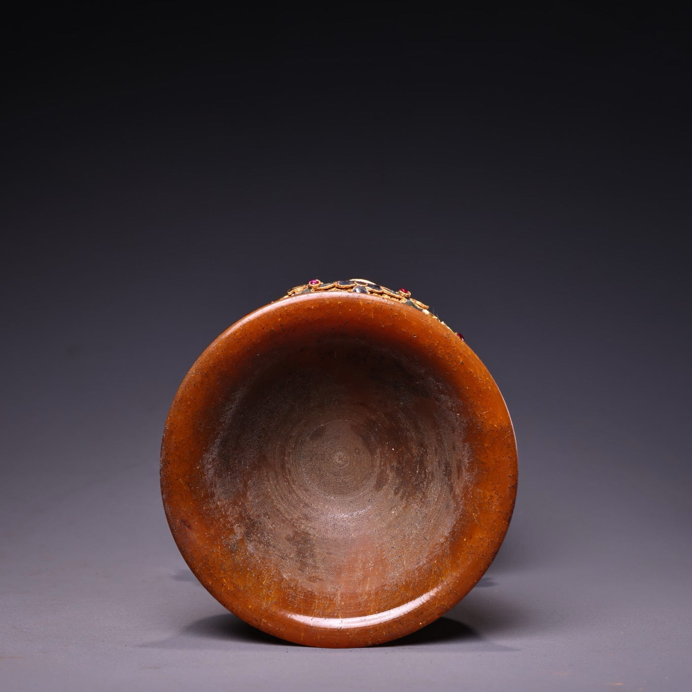 Chinese Antique High Relief Rhinoceros Horn Cup