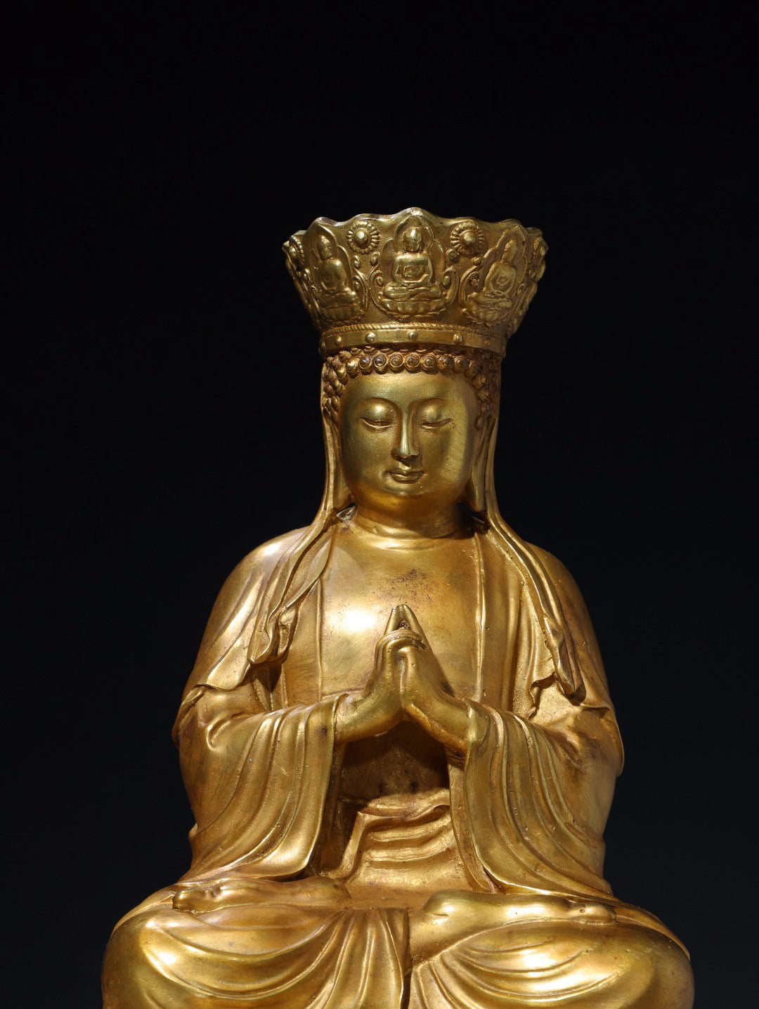 Chinese antique pure copper statue of the Great Sun Buddha