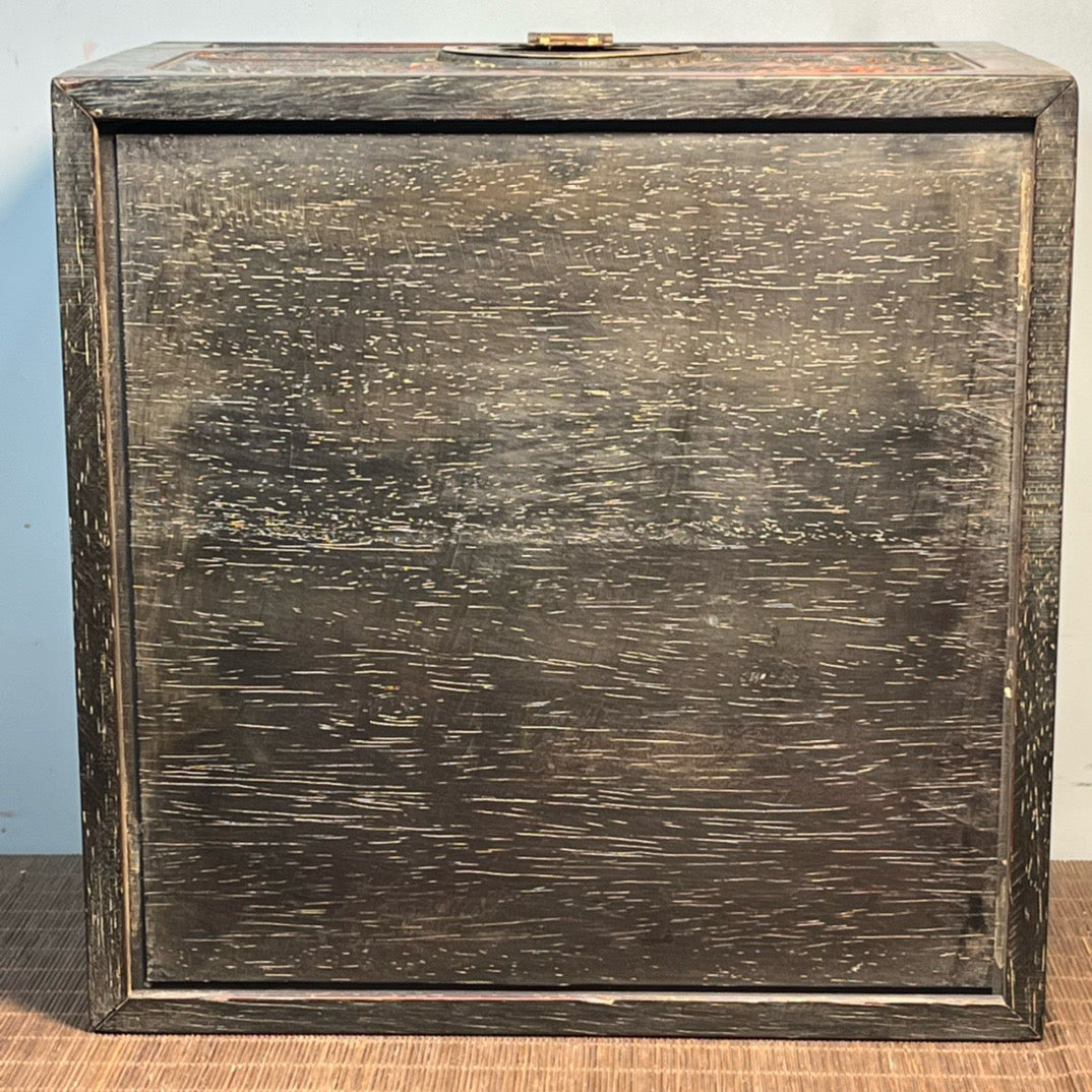 Sandalwood carved square storage box