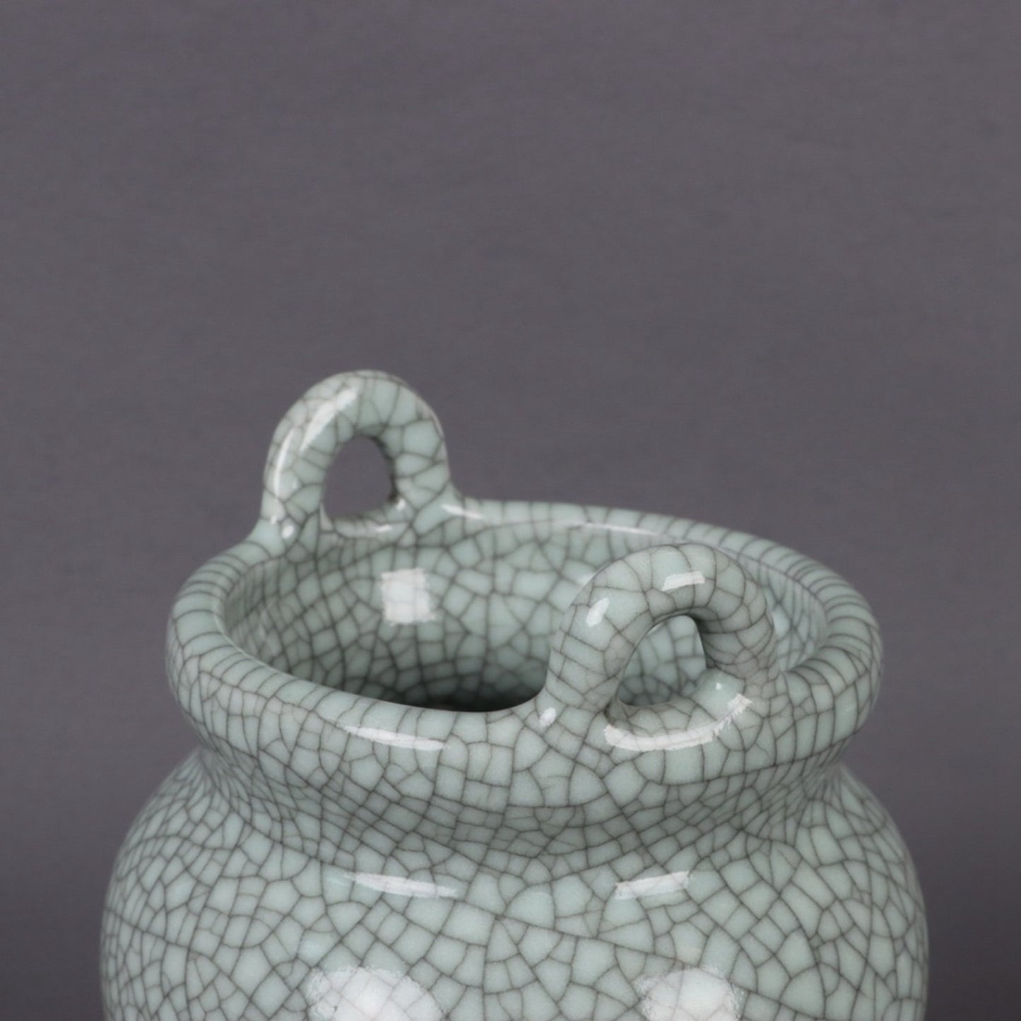 Ge Kiln Open Double Ear Three legged Incense Burner