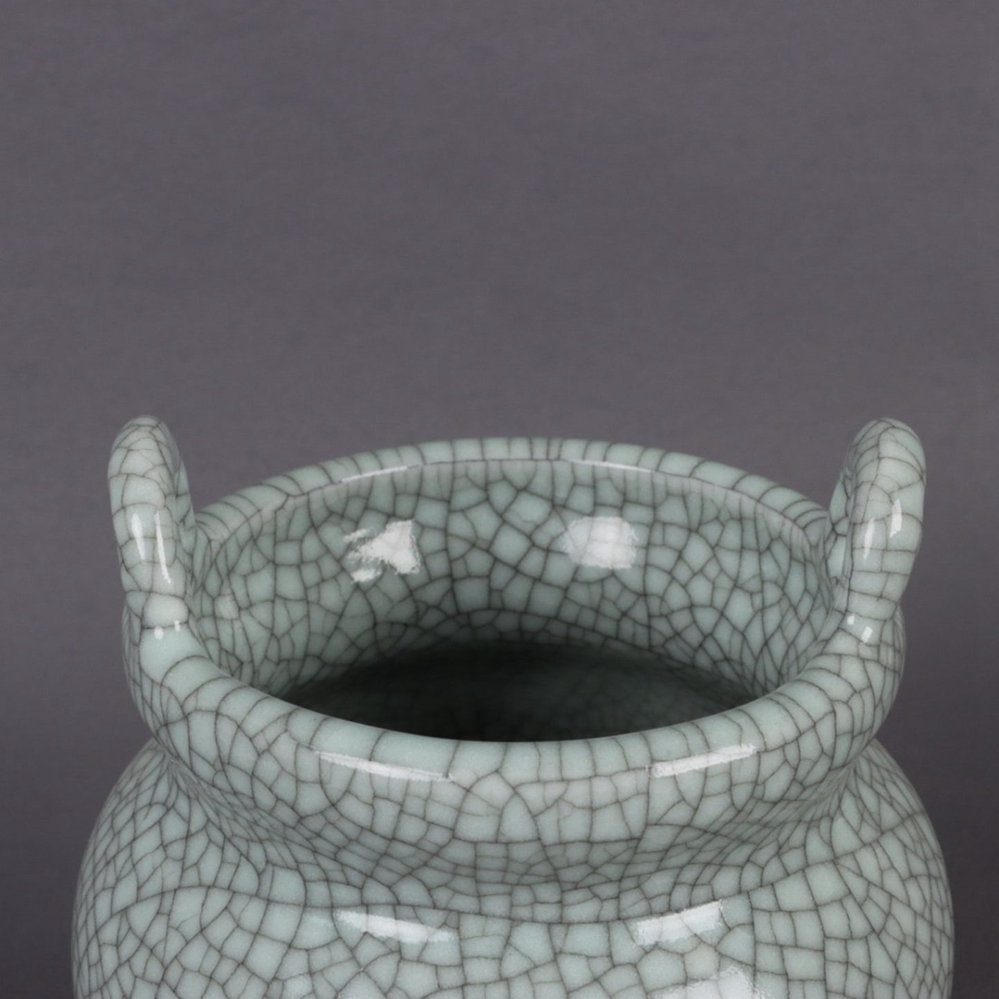 Ge Kiln Open Double Ear Three legged Incense Burner