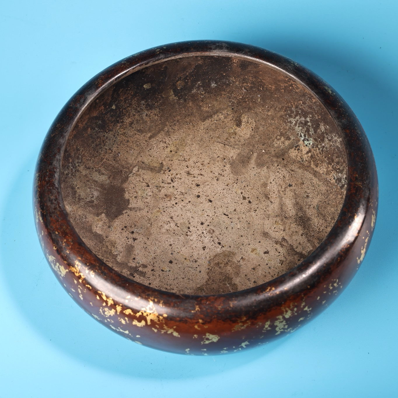 Chinese Antique Pure Copper All Copper Purple Copper Dotted Gold Sprinkling Gold Craft Incense Burner