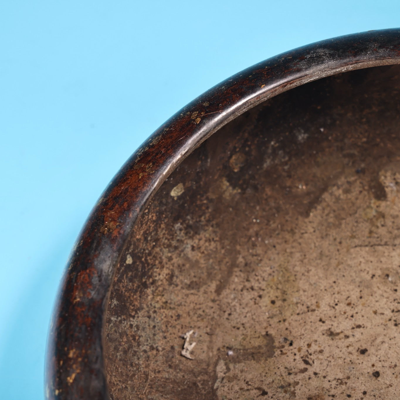 Chinese Antique Pure Copper All Copper Purple Copper Dotted Gold Sprinkling Gold Craft Incense Burner