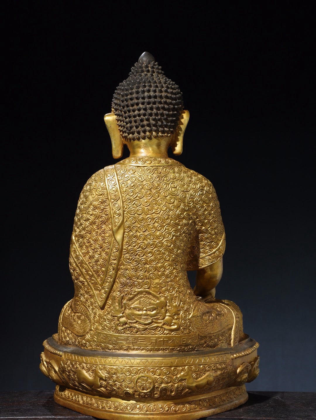 Chinese antique pure copper statue of Amitabha Buddha