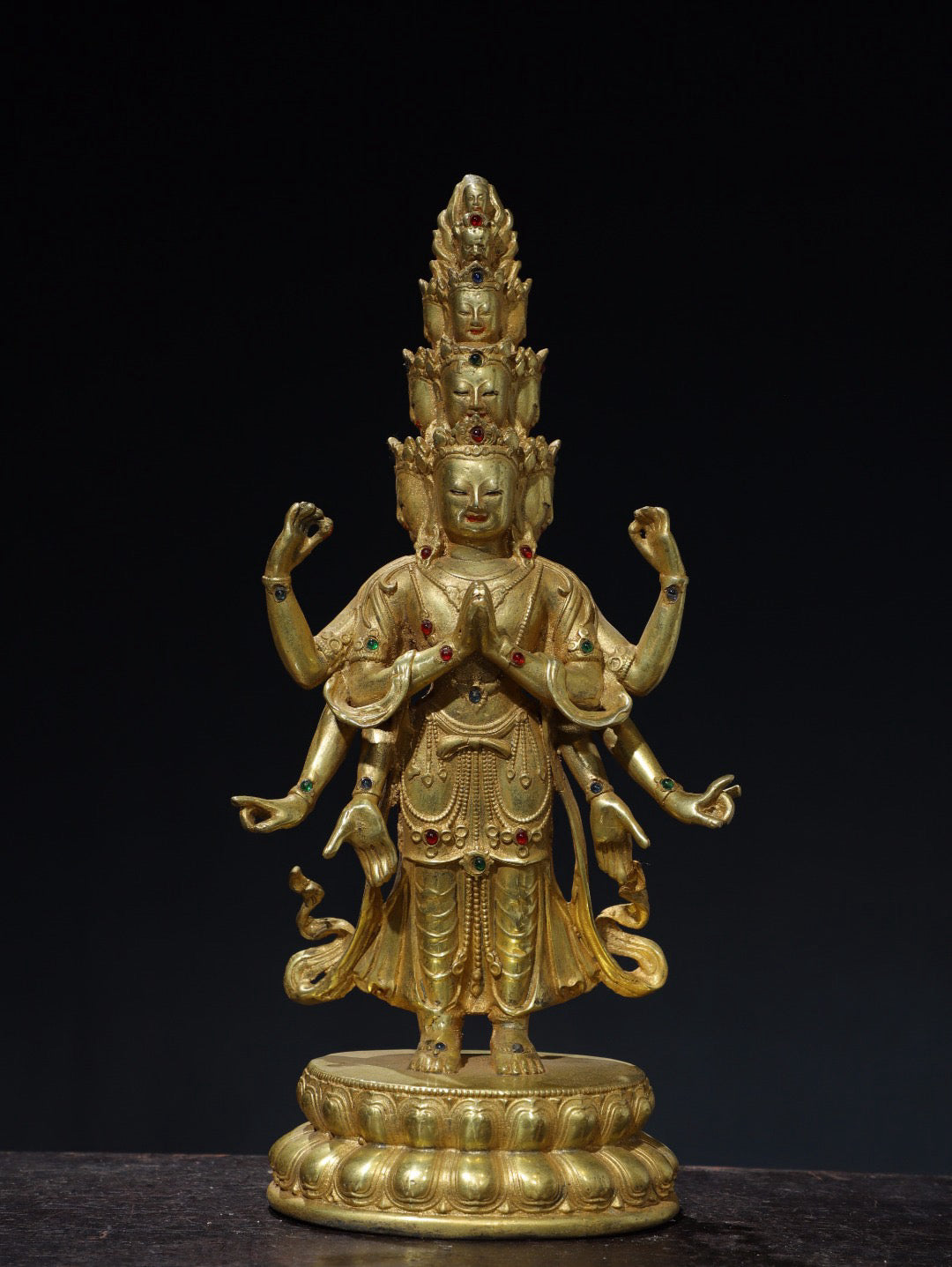 Chinese antique pure copper Buddha statue
