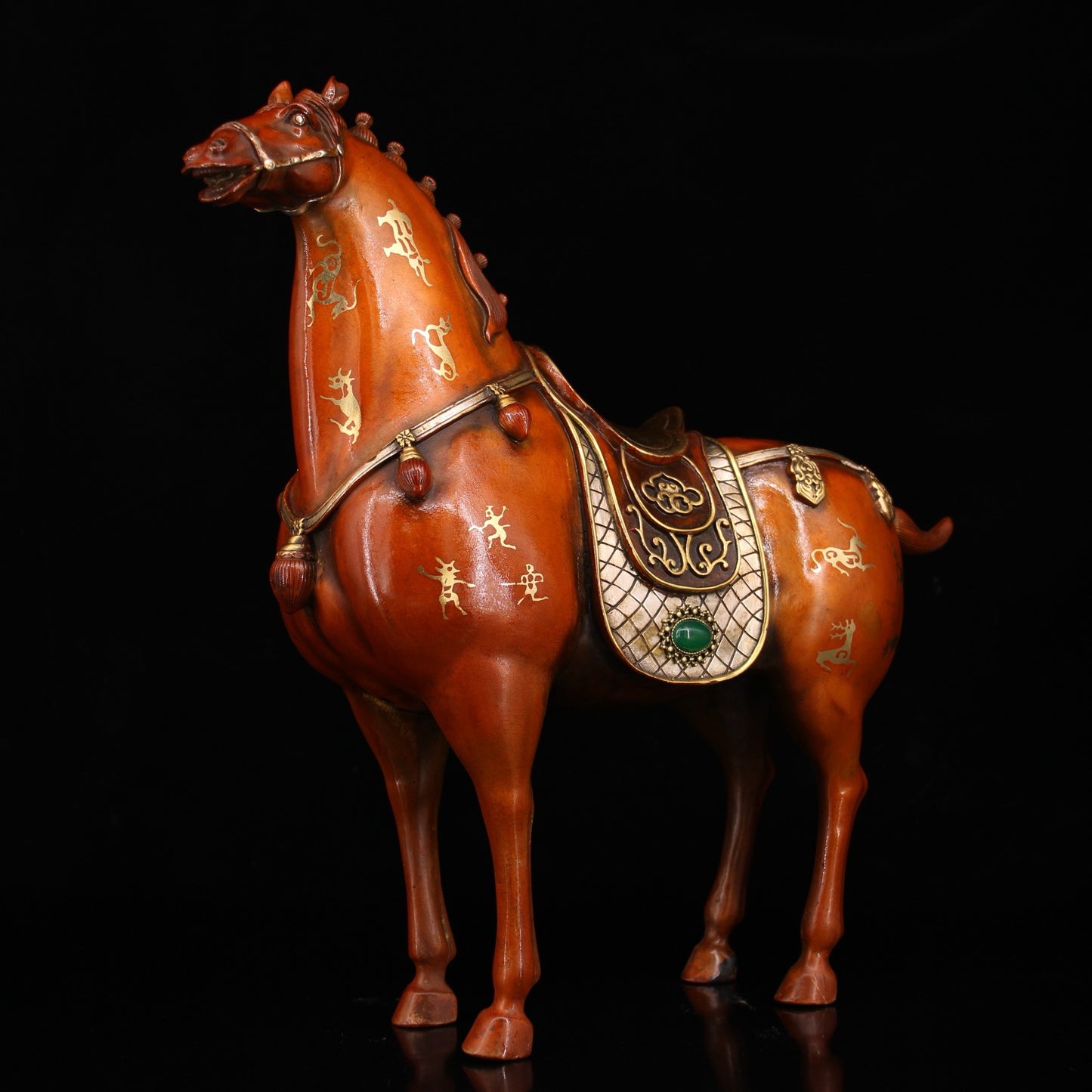 Chinese antique pure copper horse