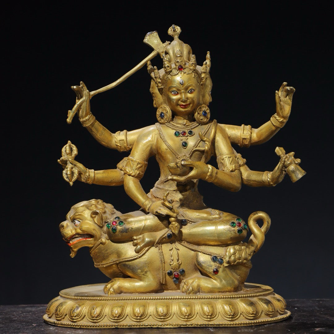 Chinese antique pure copper Buddha statue