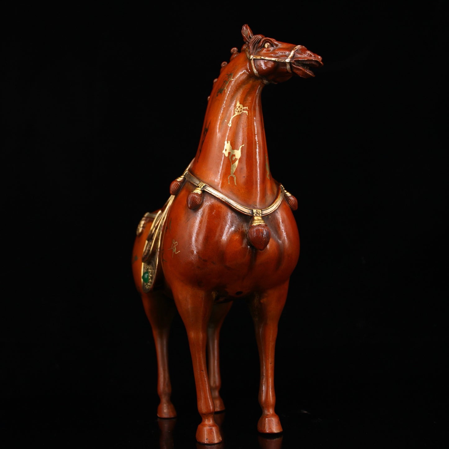 Chinese antique pure copper horse
