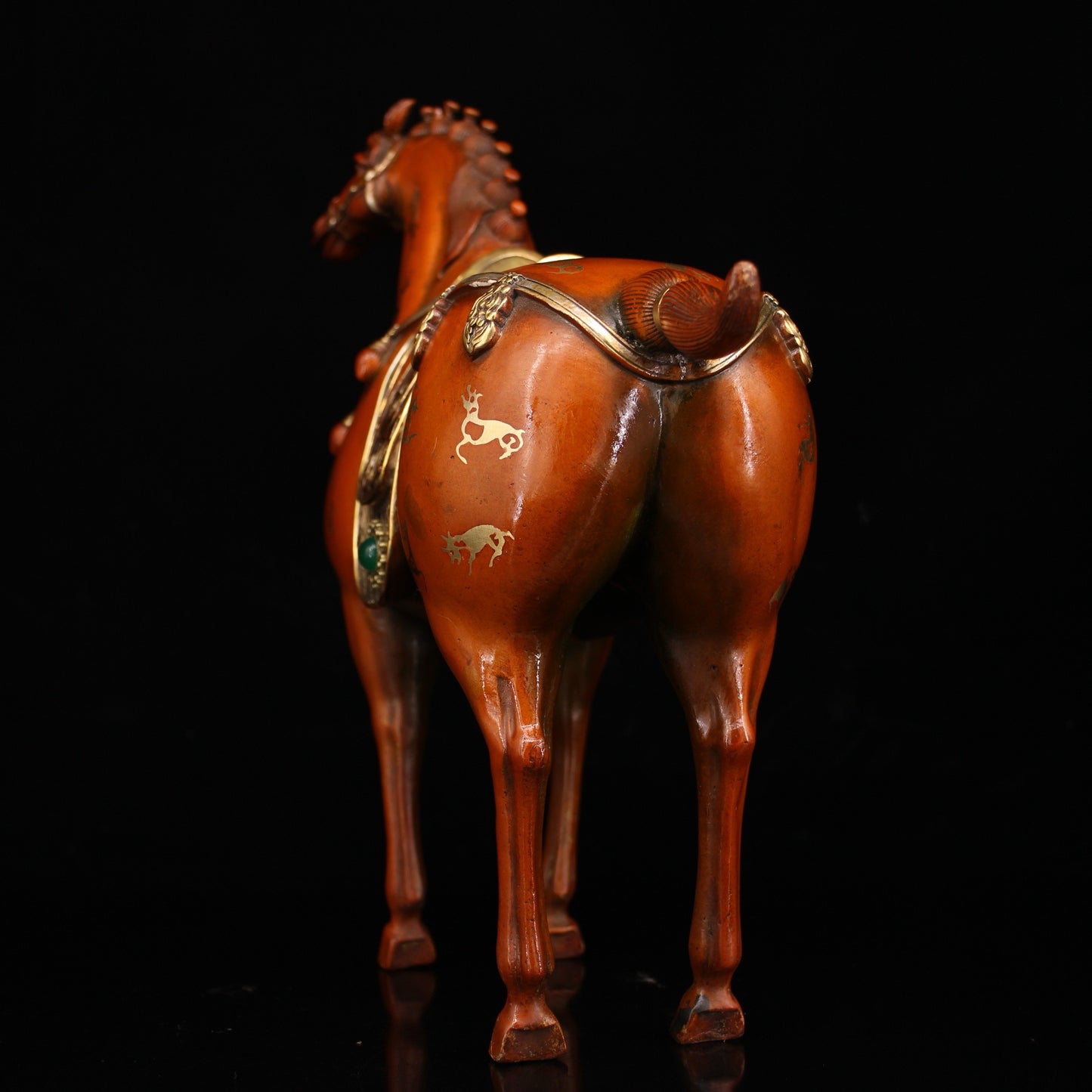 Chinese antique pure copper horse